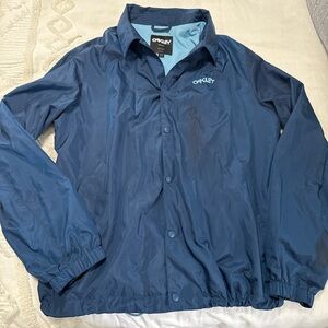Oakley Navy Jacket with Light Blue Lining and Logo